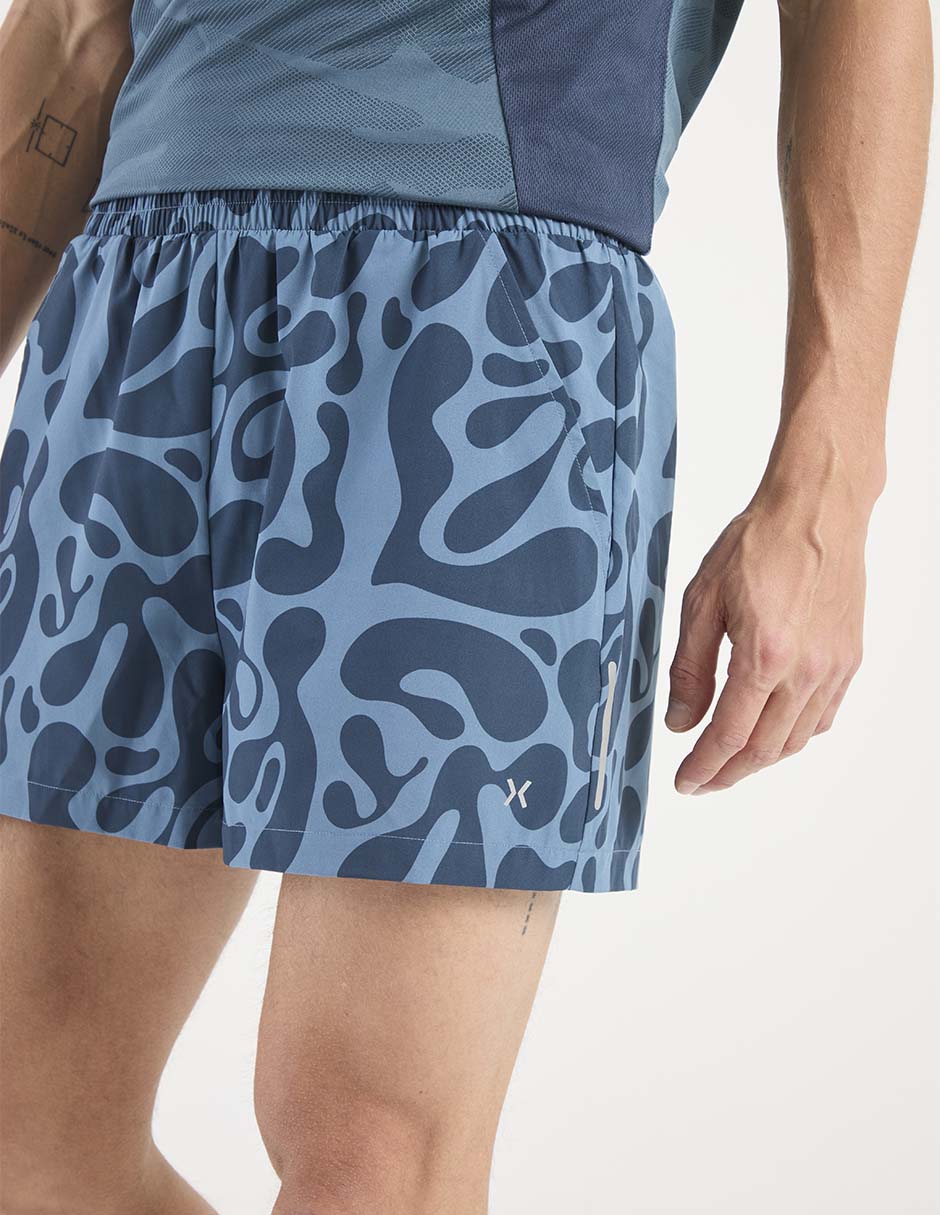 Short efecto doble prenda para correr hombre 4