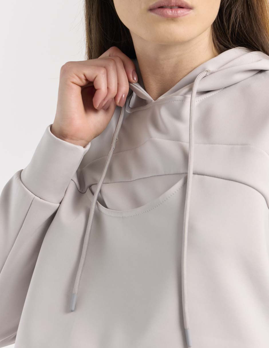 Sudadera con capucha y bolsa para mujer 4