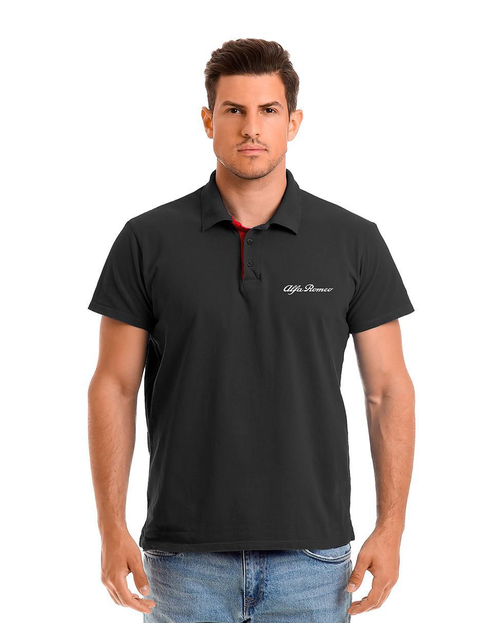 Playera tipo polo casual Alfa Romeo para hombre