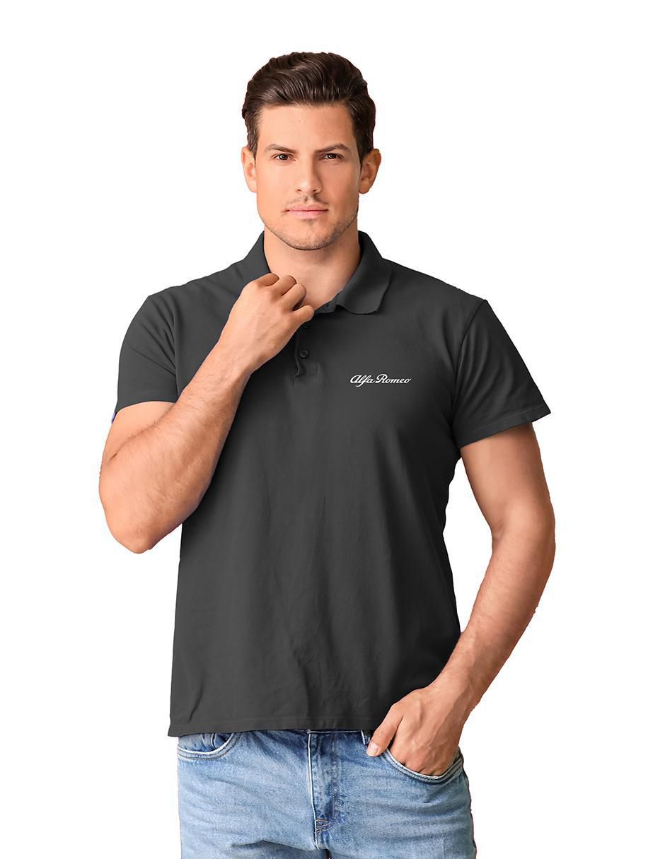 Playera tipo polo casual Alfa Romeo para hombre