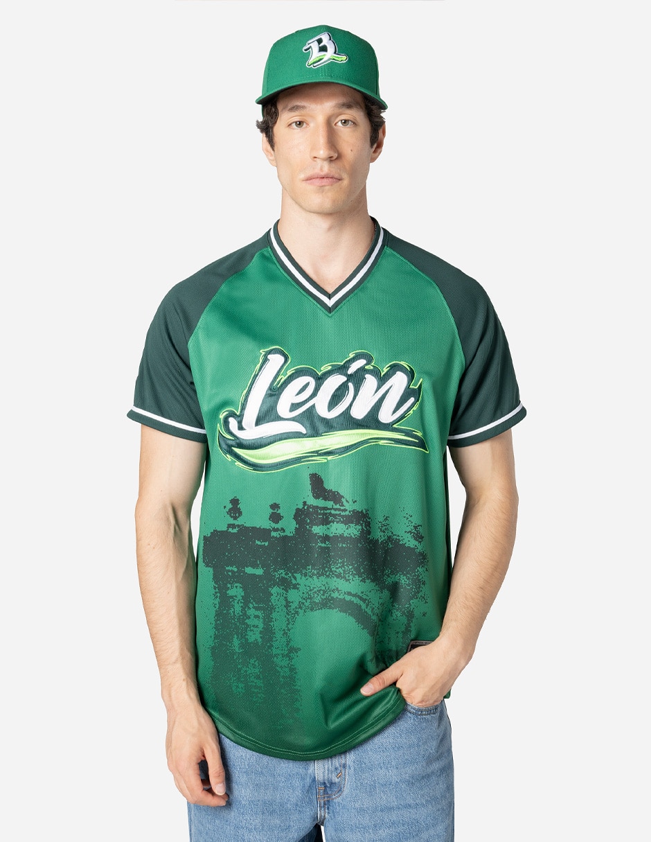 Jersey de Bravos de León visitante manga corta para hombre