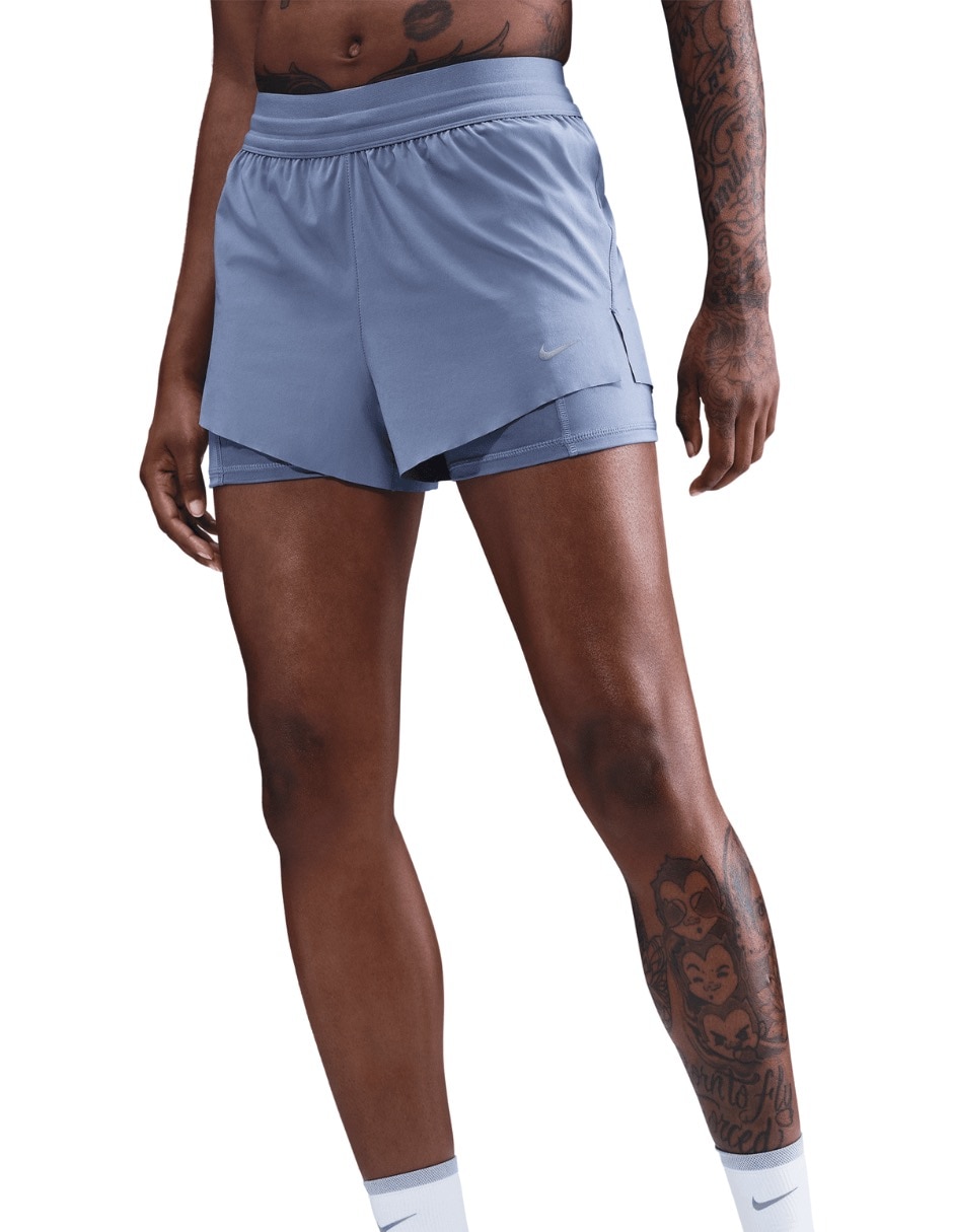 Short efecto doble prenda W Nk Swift Df Mr 2N1 para correr mujer