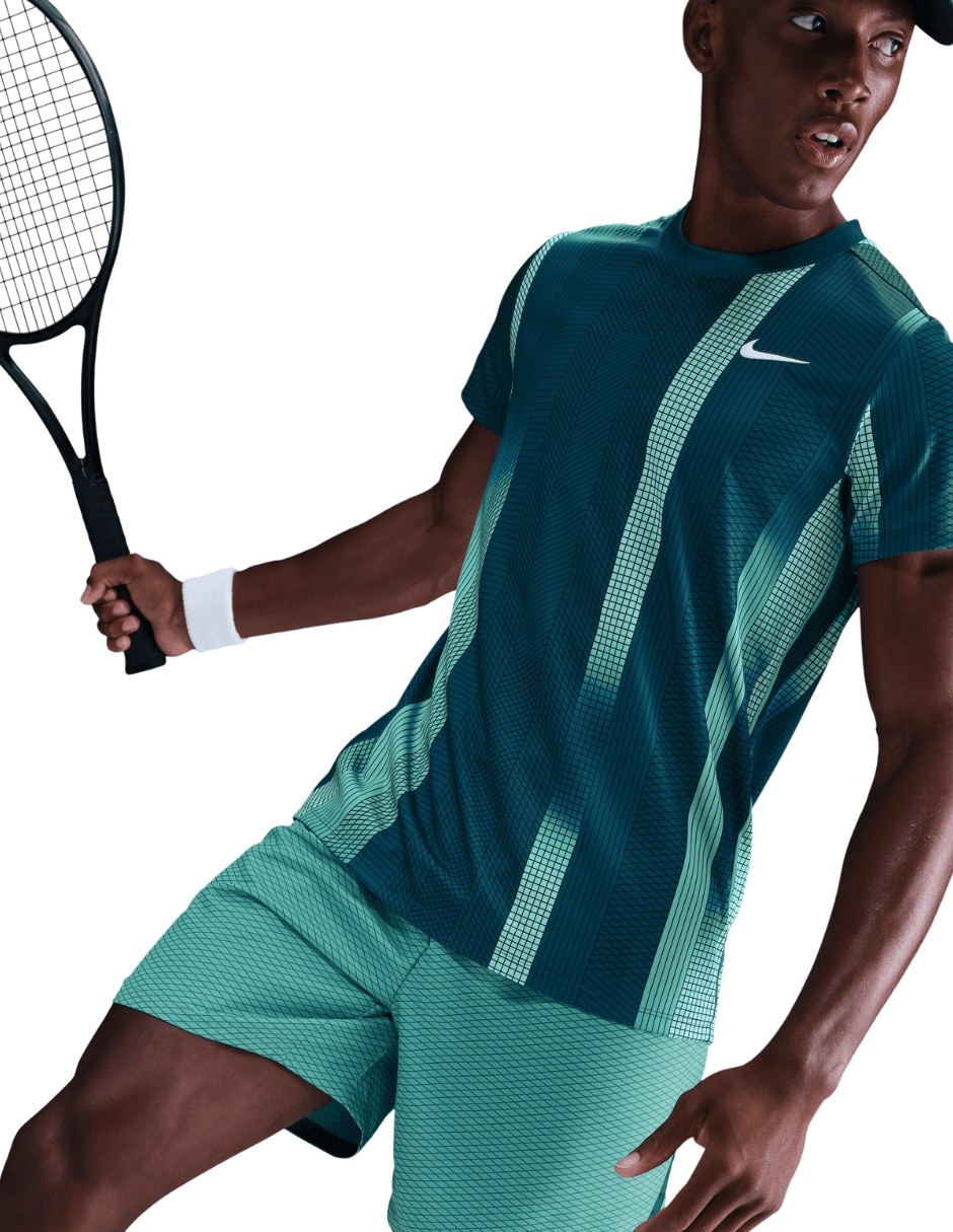 Playera deportiva para tennis Df victory top print para hombre 5