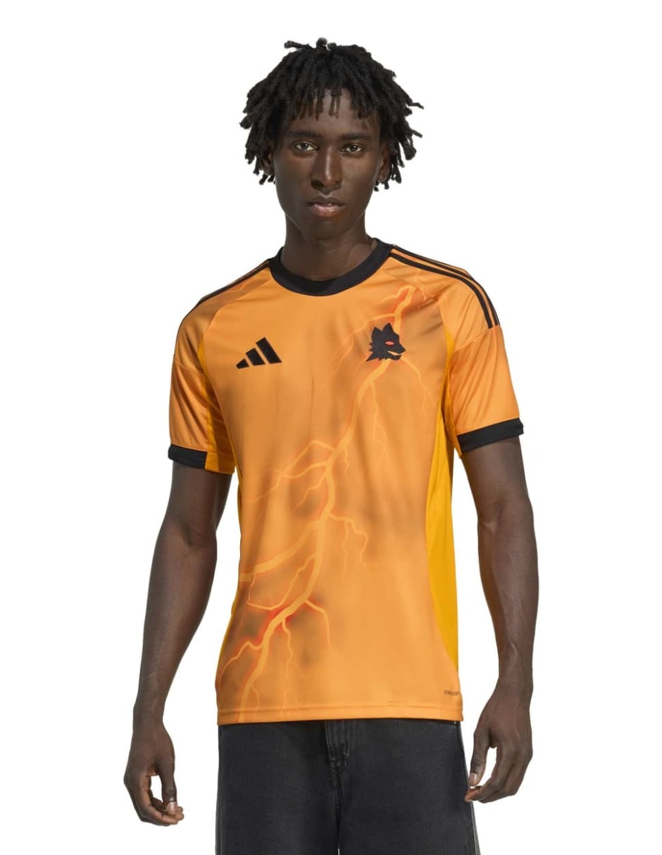 Jersey de Roma visitante manga corta Adidas para hombre