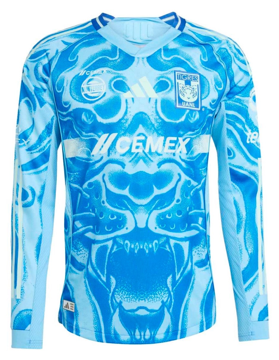 Jersey de Tigres UANL visitante authentic manga larga   para hombre 2