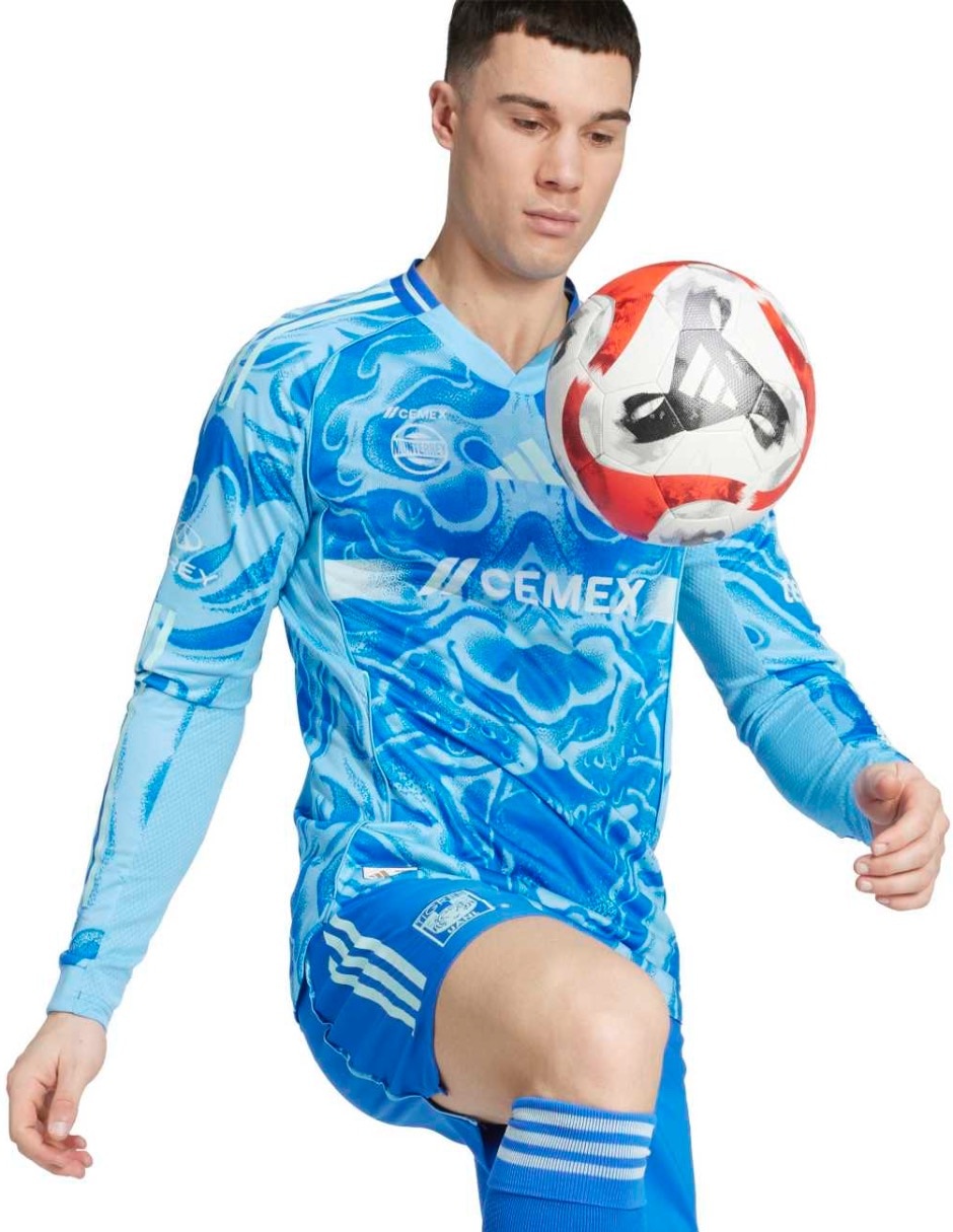 Jersey de Tigres UANL visitante authentic manga larga   para hombre 7