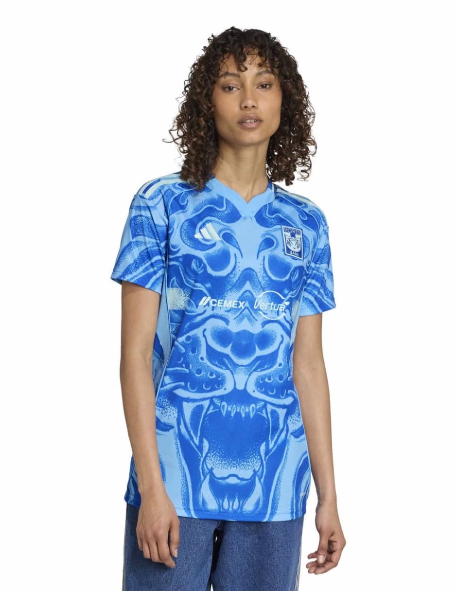 Jersey de Tigres UANL visitante manga corta Adidas para mujer