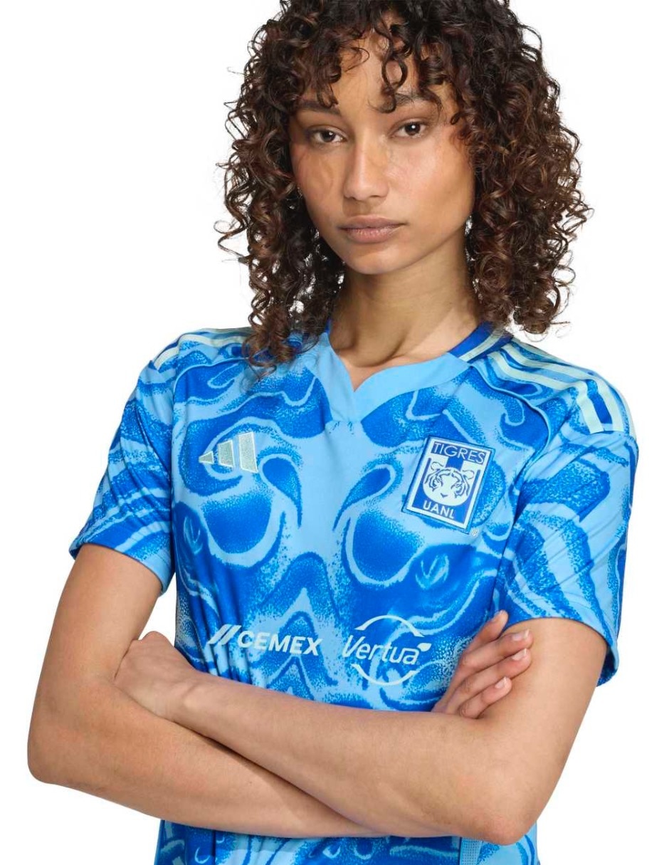 Jersey de Tigres UANL visitante manga corta   para mujer 6