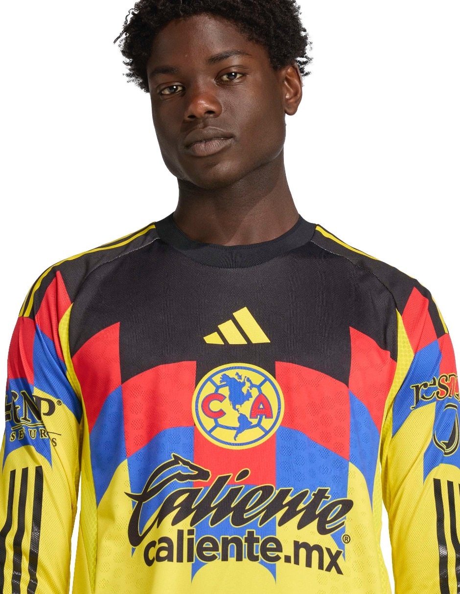 Jersey de Club América local authentic manga larga para hombre 7
