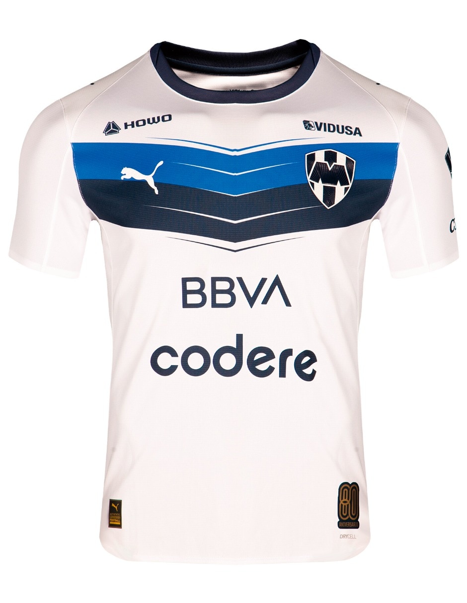 Jersey de Club de Fútbol Monterrey visitante manga corta para hombre Jersey de Club de Fútbol Monterrey visitante manga corta para hombre