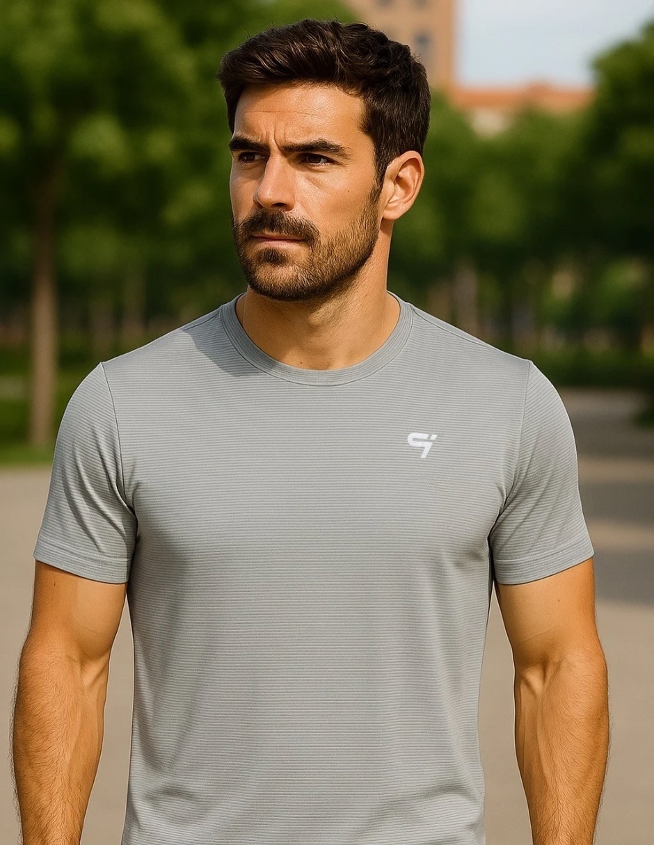 Playera deportiva para correr de hombre 2