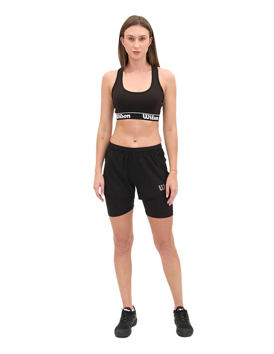 Short con malla Wilson para entrenamiento mujer