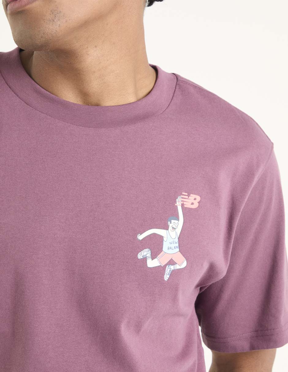 Playera deportiva casual Hoops Cartoon de hombre 4