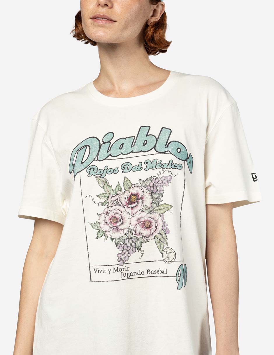 Playera deportiva para béisbol Diablos Rojos del México de mujer 4