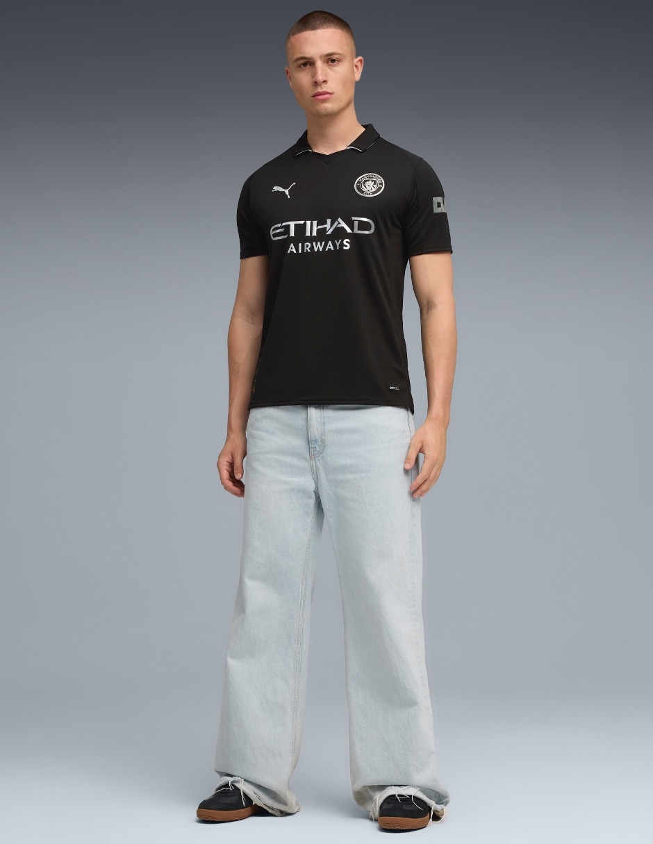 Jersey de Manchester City visitante manga corta   para hombre 4