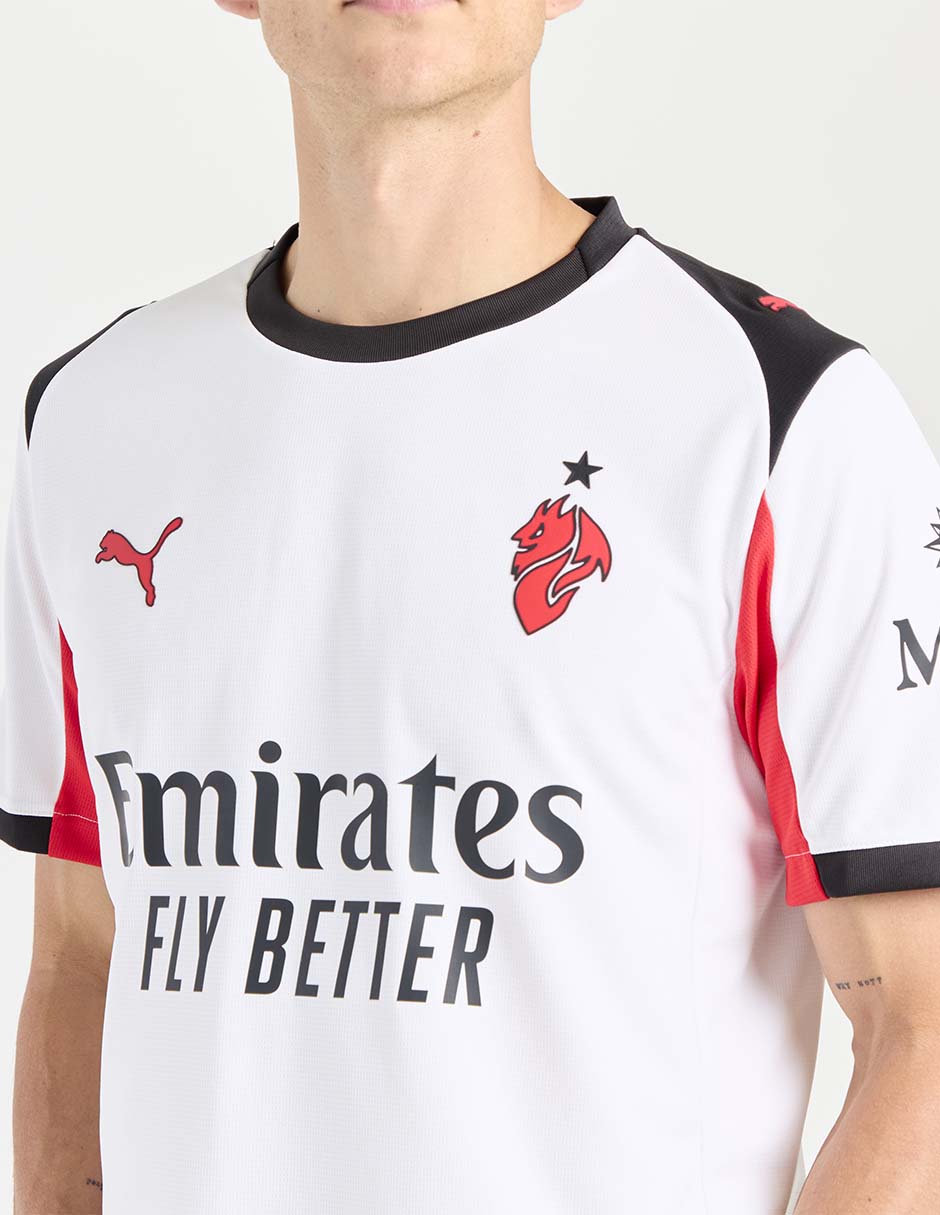 Jersey de AC Milan visitante manga corta   para hombre 4