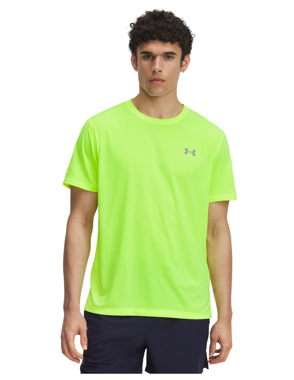Playera deportiva para correr UA LAUNCH SHORTSLEEVE de hombre