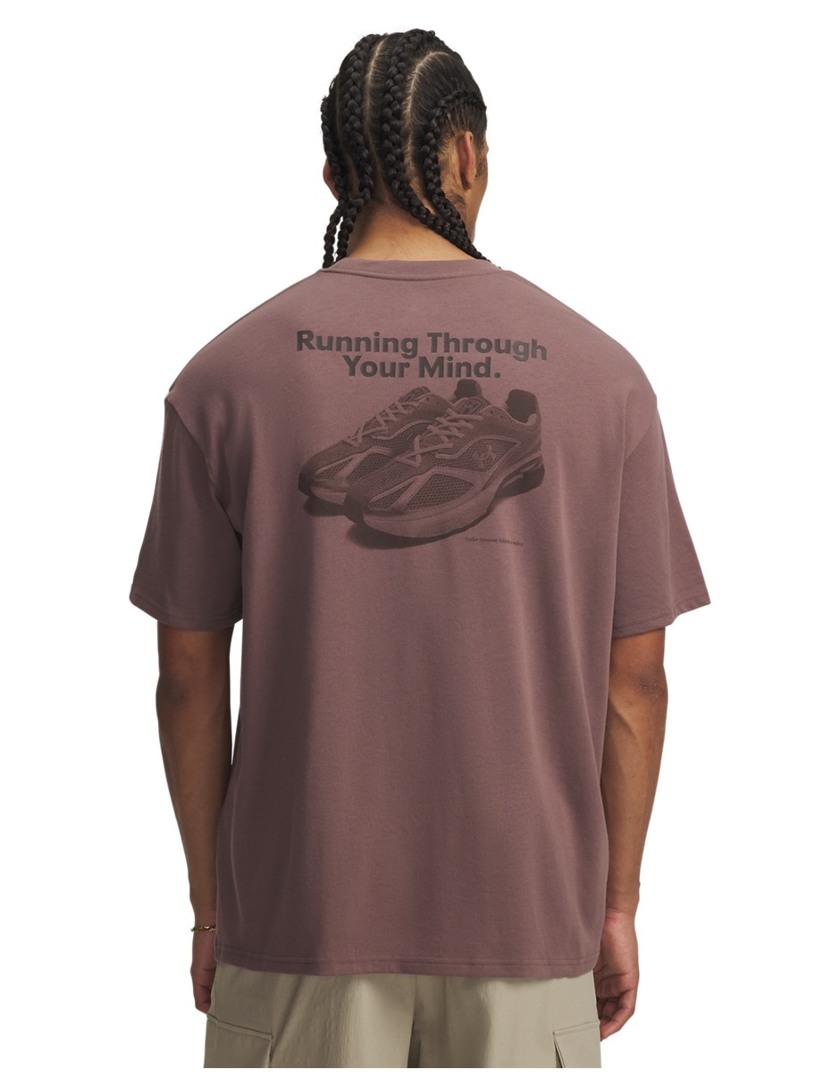 Playera deportiva para entrenamiento UA HWT RUNNING SHOE OS SS de hombre 2