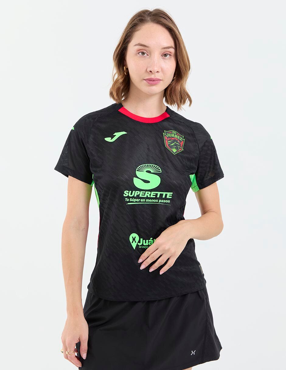 Jersey de Fútbol Club Juárez visitante manga corta para mujer Jersey de Fútbol Club Juárez visitante manga corta para mujer