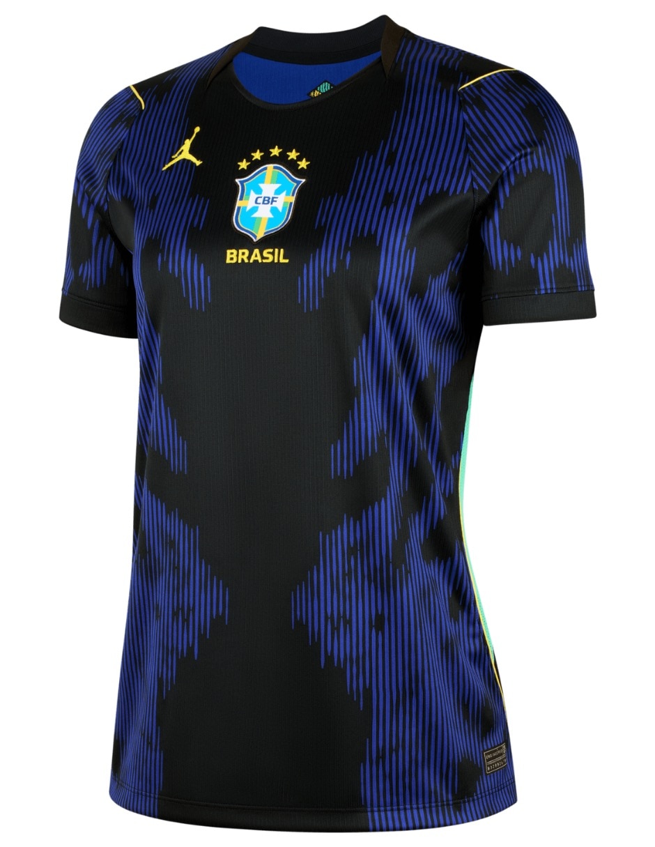 Jersey de Selección de Fútbol de Brasil visitante manga corta fan para mujer 4