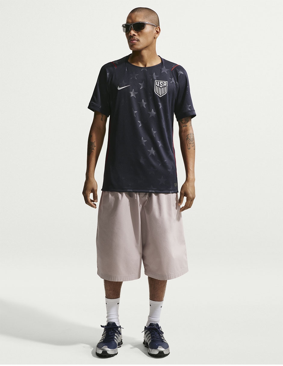 Jersey de Selección de fútbol de los Estados Unidos visitante manga corta fan para hombre 3