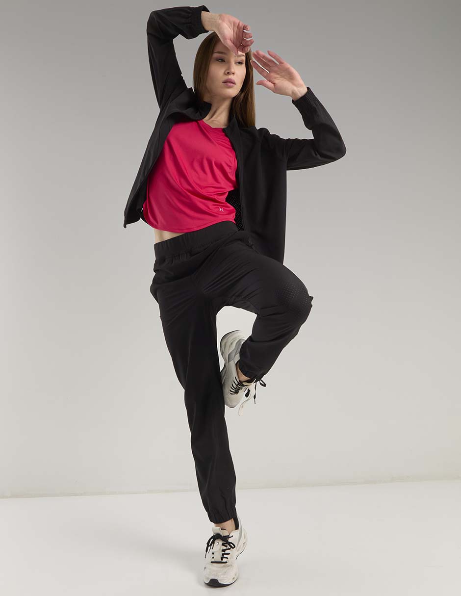 Conjunto deportivo regular con elástico para mujer 2