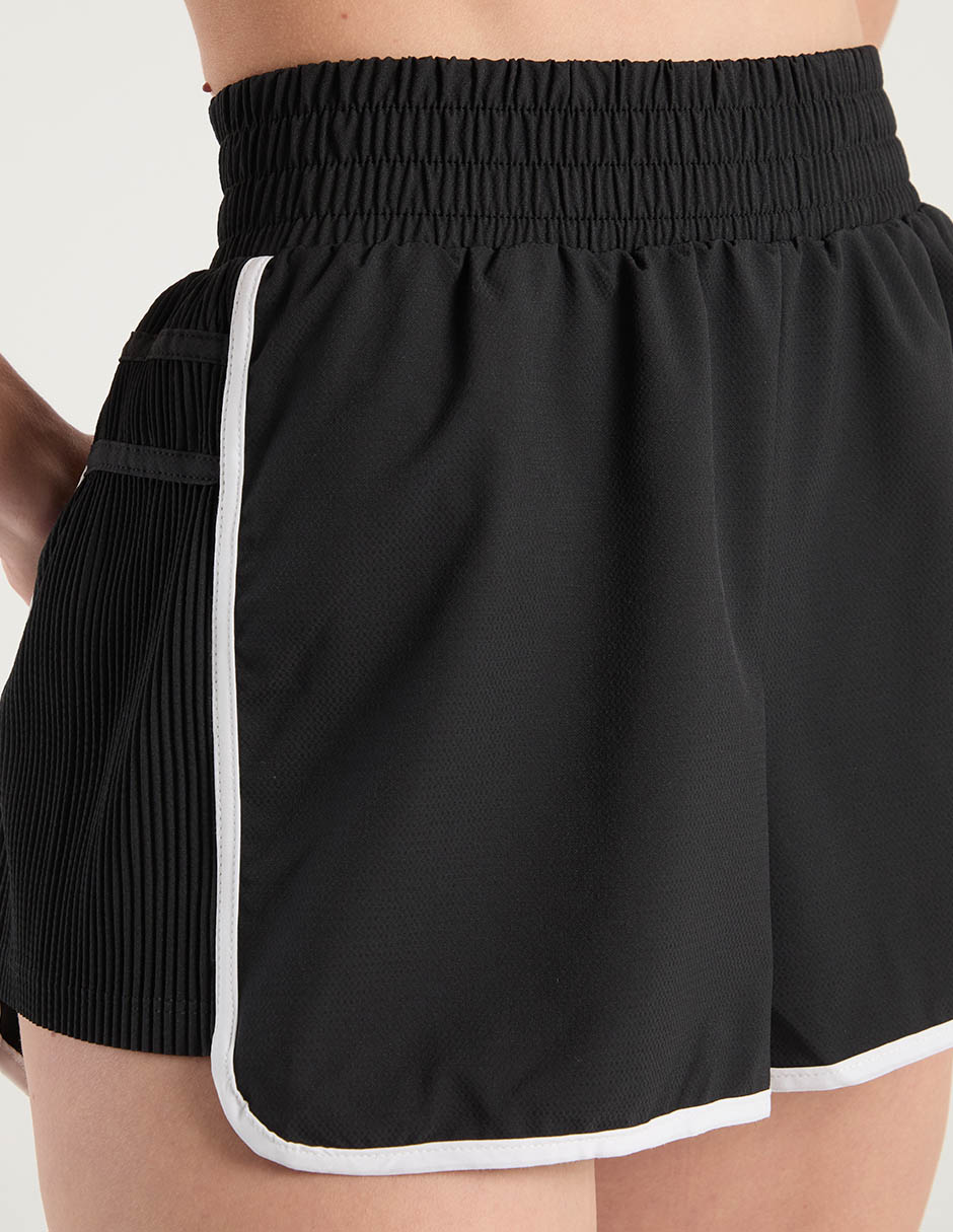 Short con efecto doble prenda X10 para correr mujer
