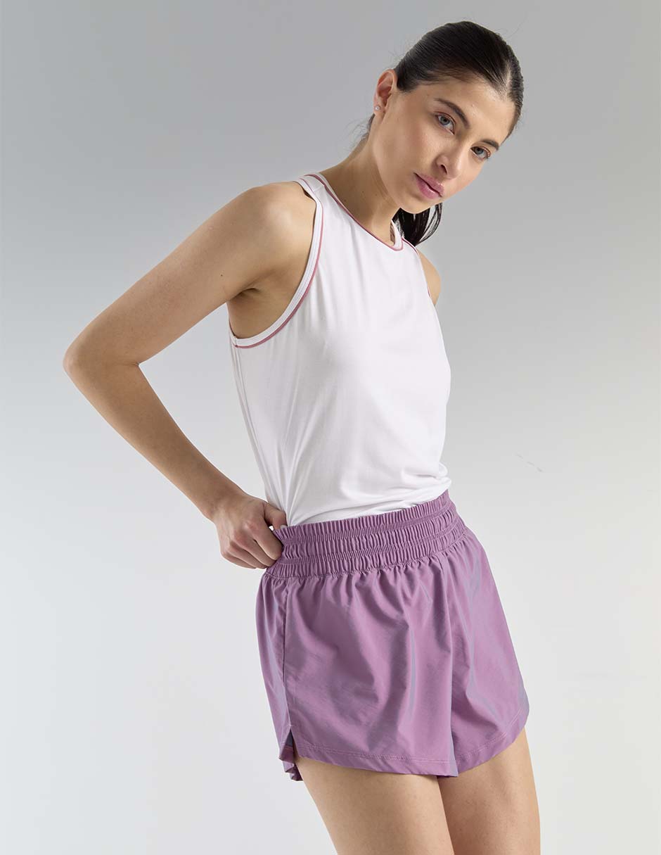Short con abertura para entrenamiento mujer