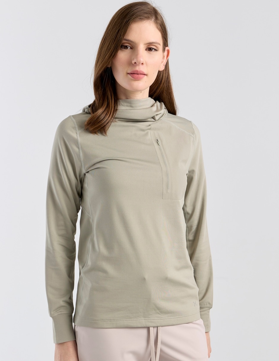 Sudadera con bolsa con cierre para mujer Sudadera con bolsa con cierre para mujer