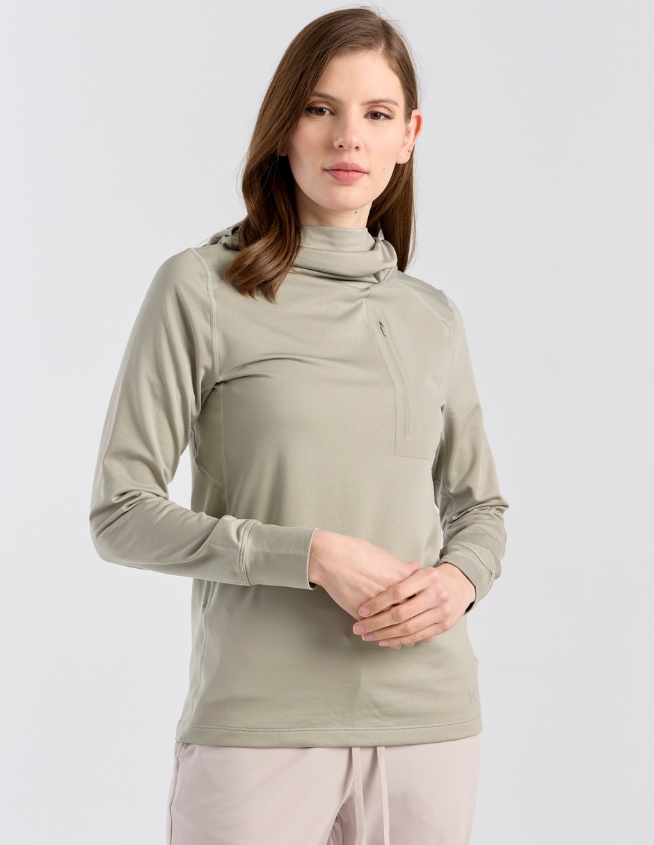 Sudadera con bolsa con cierre para mujer 2