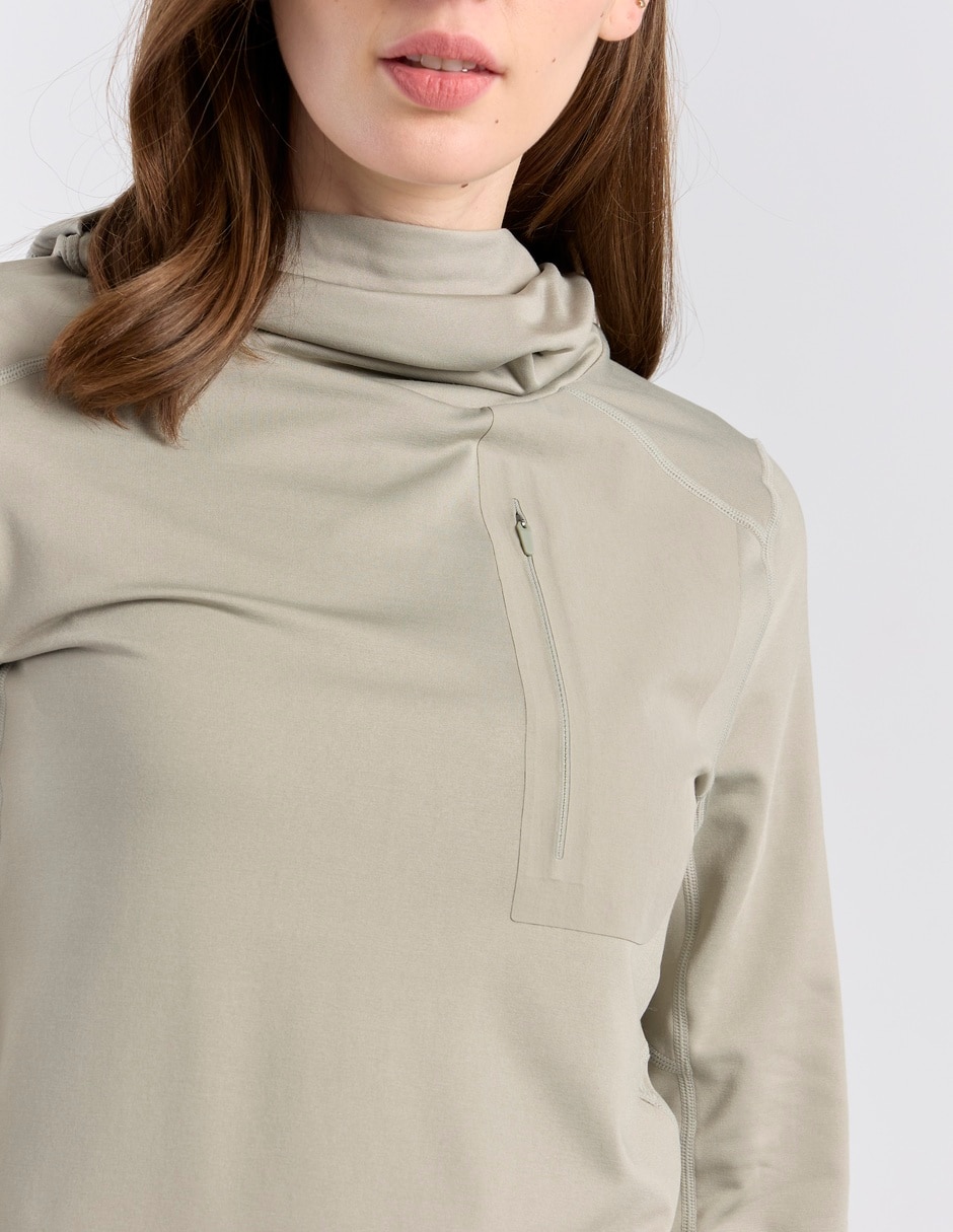 Sudadera con bolsa con cierre para mujer 4