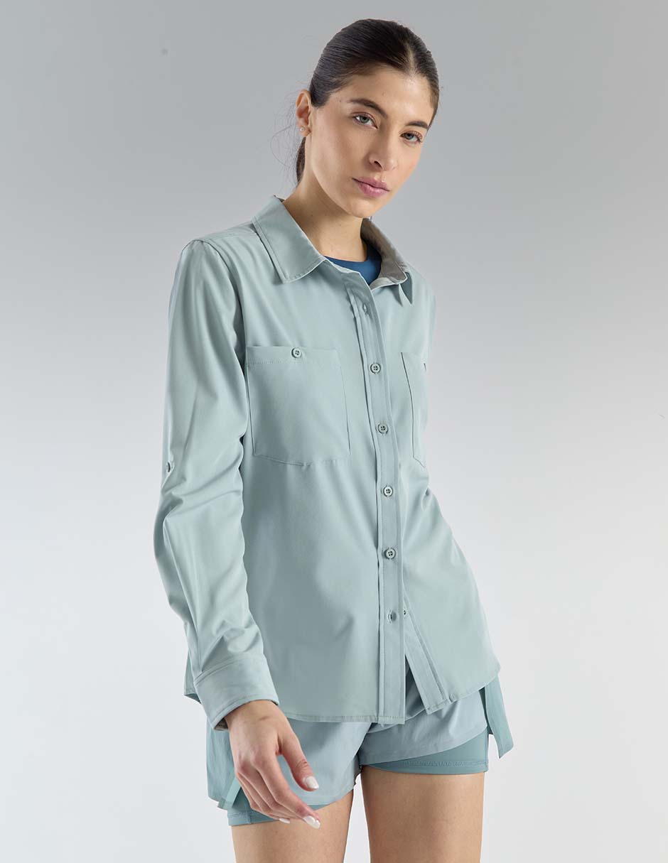 Playera deportiva para senderismo de mujer