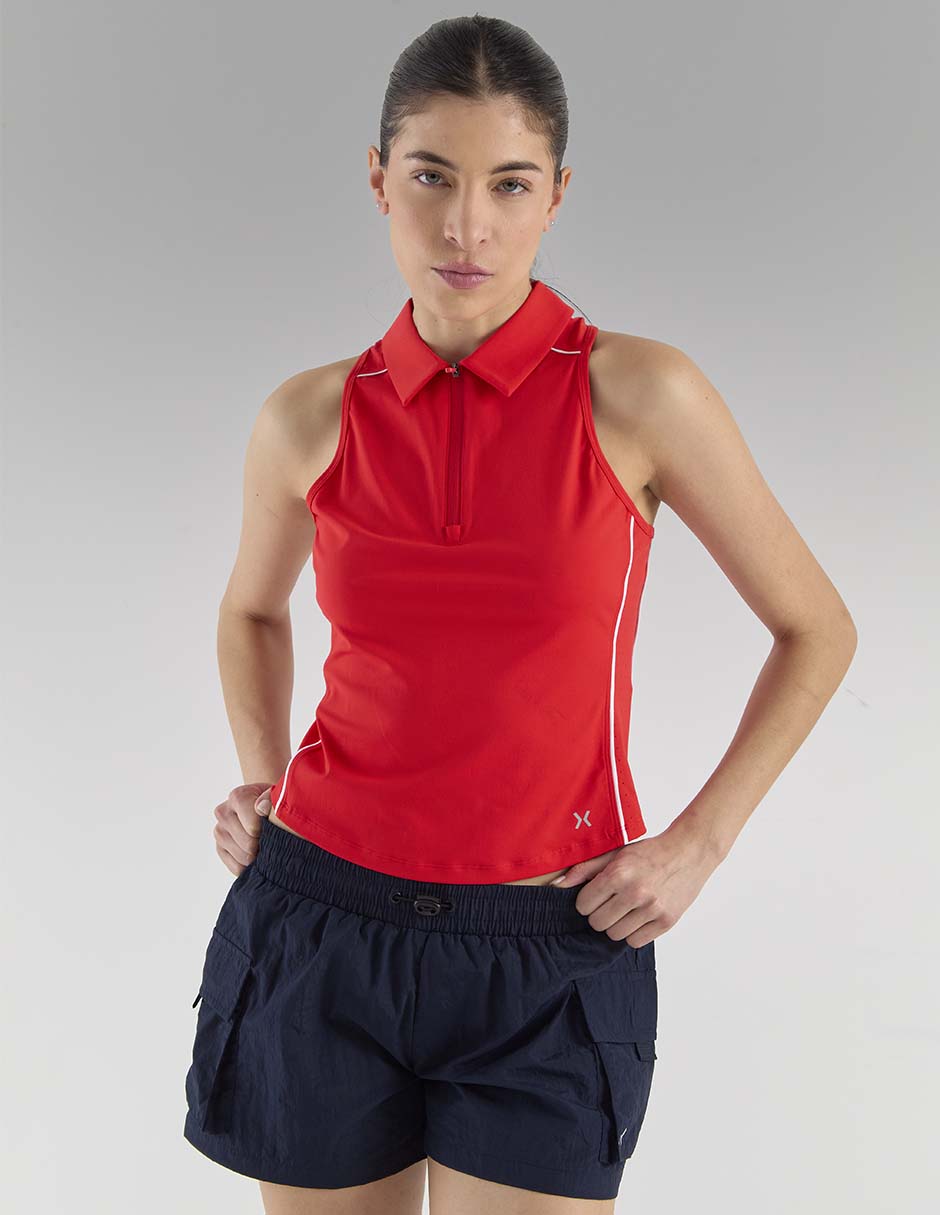 Playera tipo polo tennis X10 para mujer