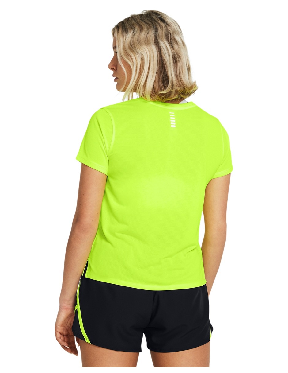 Playera deportiva para correr UA LAUNCH SHORTSLEEVE de mujer 2