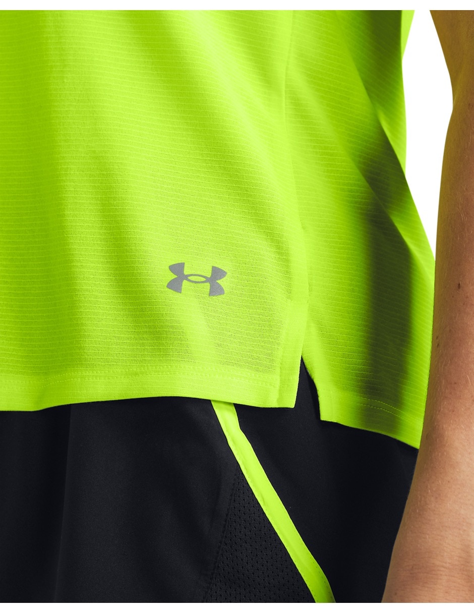 Playera deportiva para correr UA LAUNCH SHORTSLEEVE de mujer 5