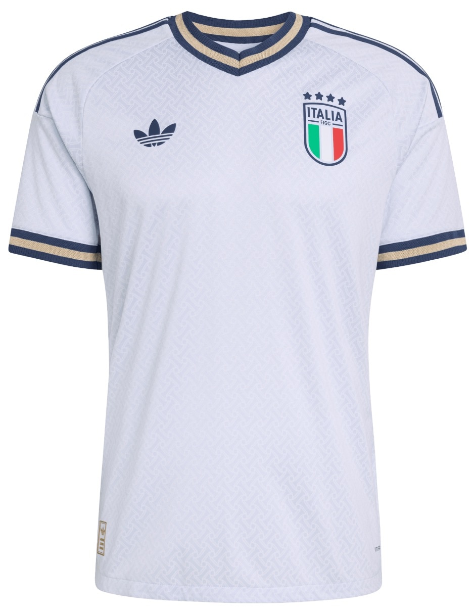 Jersey de Selección de fútbol de Italia Visitante Authentic manga corta jugador para hombre 2