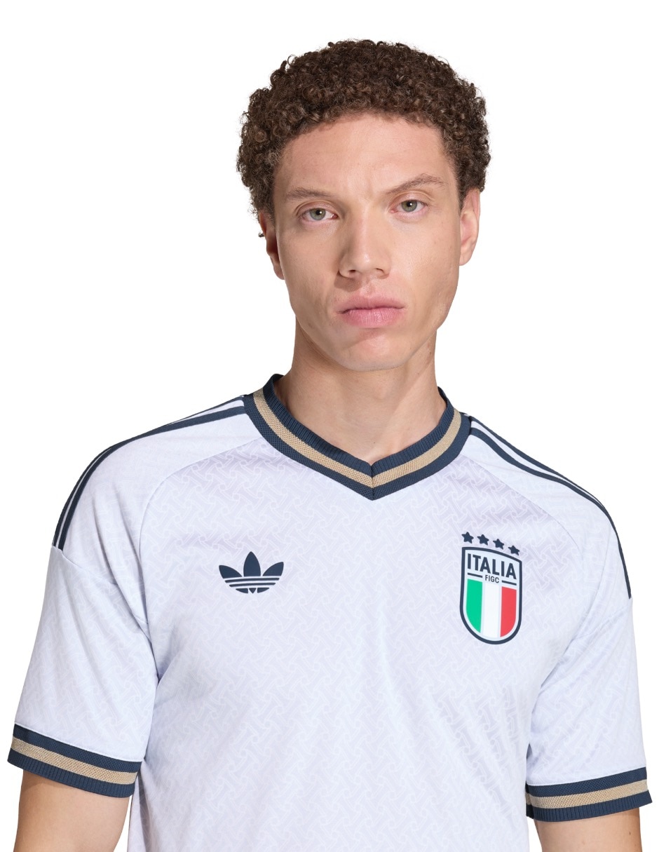 Jersey de Selección de fútbol de Italia Visitante Authentic manga corta jugador para hombre 6