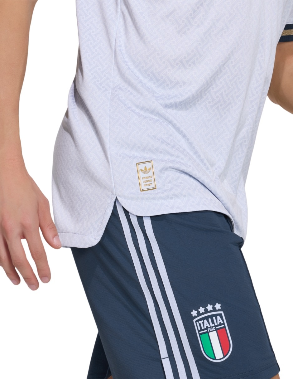 Jersey de Selección de fútbol de Italia Visitante Authentic manga corta jugador para hombre 7