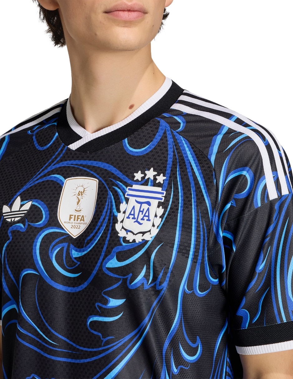 Jersey de selección de fútbol de Argentina visitante authentic jugador para hombre 6