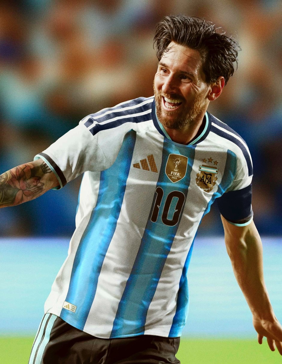 Jersey de Selección de fútbol de Argentina local authentic manga corta   para hombre 12