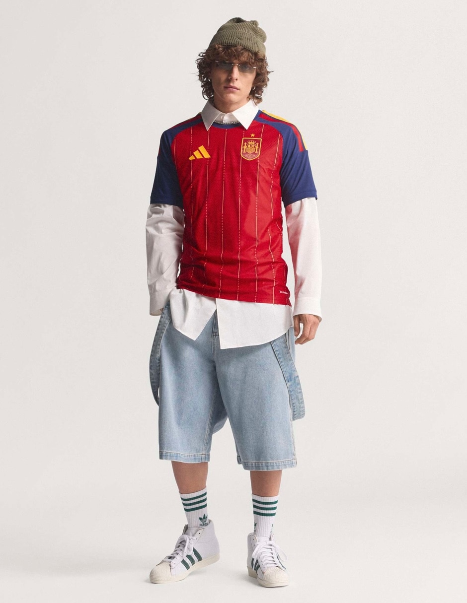 Jersey de Selección de fútbol de España local authentic manga corta   para hombre 3