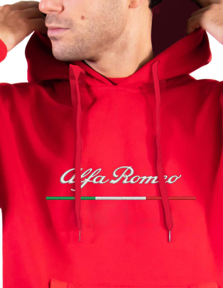 "sudadera" alfa romeo alfa romeo "con" capucha y bolsa sin equipo "para" unisex