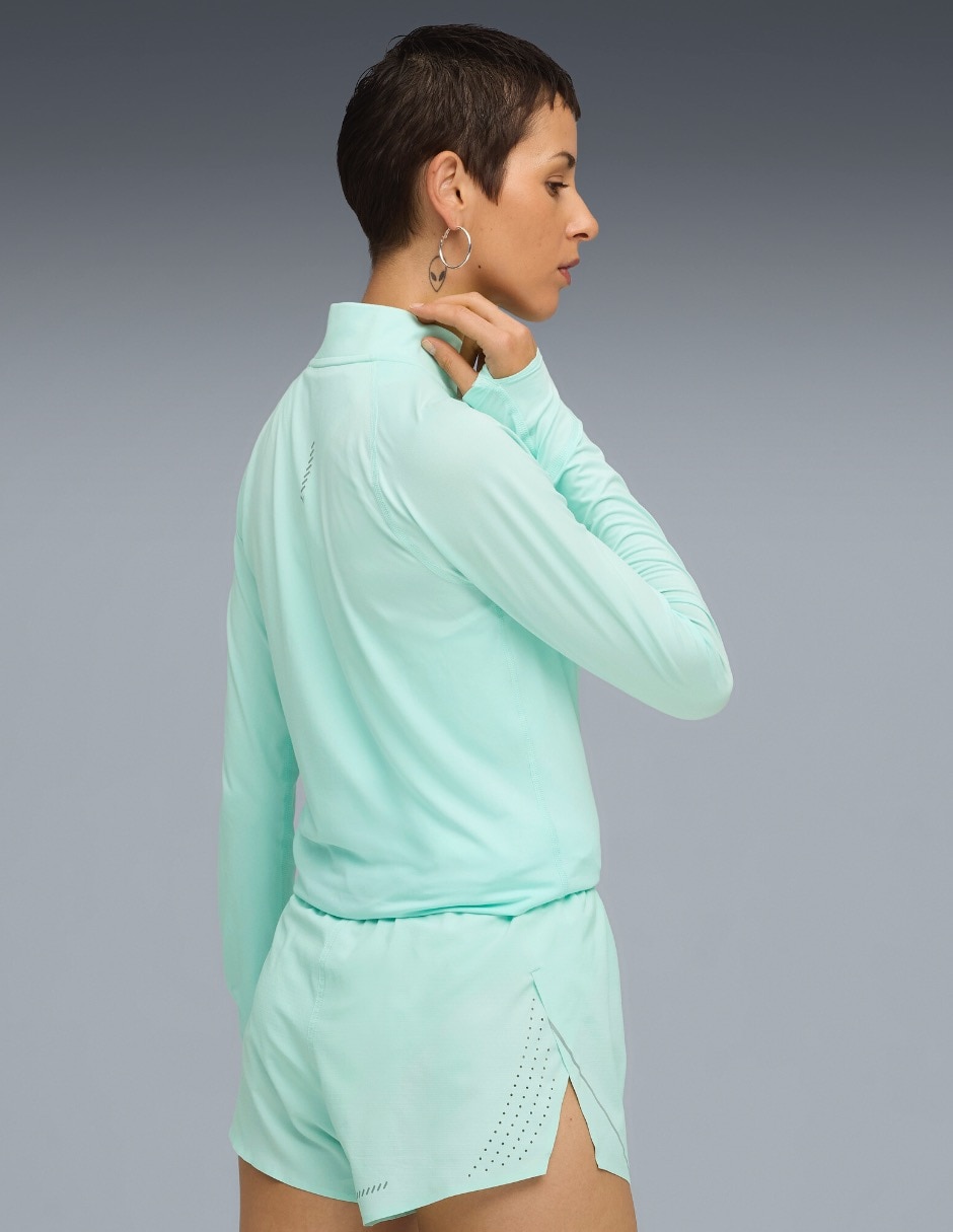 Playera deportiva para correr W RUN VELOCITY CLOUDSPUN 14 ZIP de mujer 3