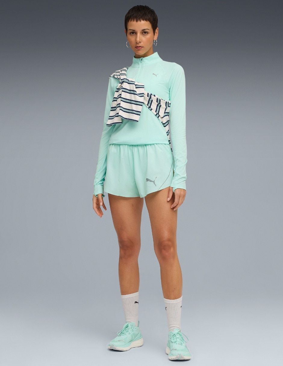 Playera deportiva para correr W RUN VELOCITY CLOUDSPUN 14 ZIP de mujer 4
