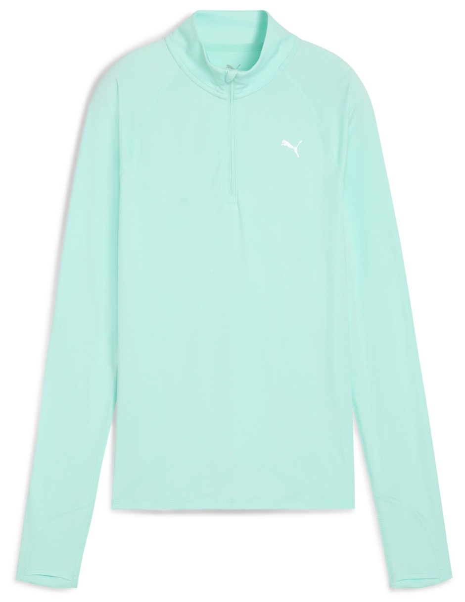 Playera deportiva para correr W RUN VELOCITY CLOUDSPUN 14 ZIP de mujer 5