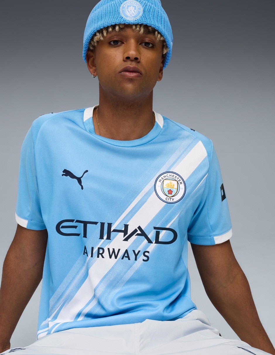 Jersey de Manchester City local manga corta para hombre 3