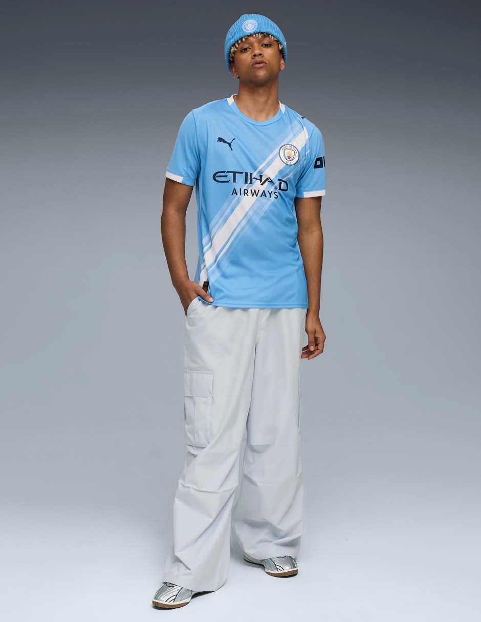 Jersey de Manchester City local manga corta para hombre 4