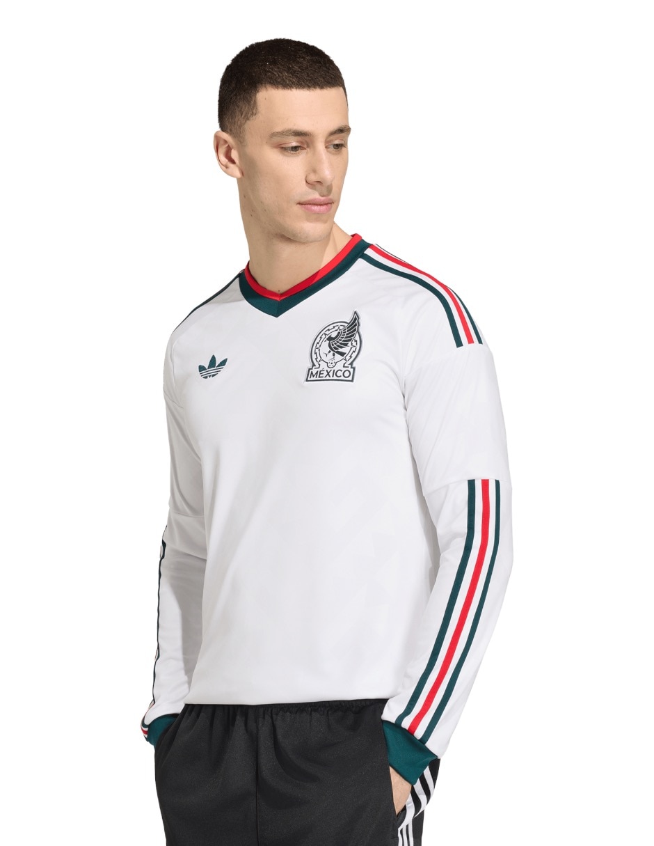 Jersey de Selección Nacional de México visitante manga larga fan para hombre