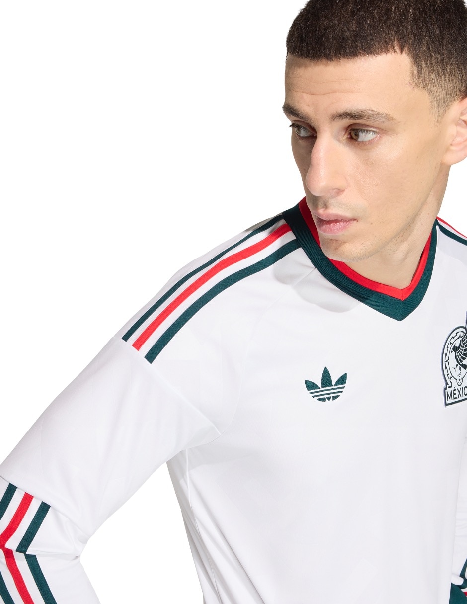 Jersey de Selección Nacional de México visitante manga larga fan para hombre 5