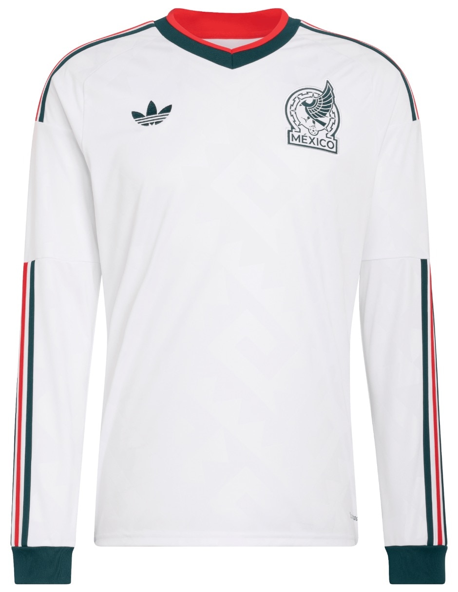 Jersey de Selección Nacional de México visitante manga larga fan para hombre 7